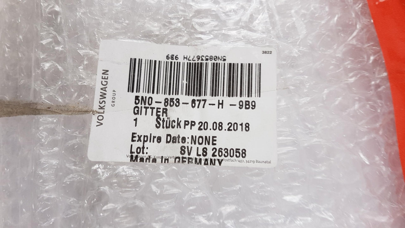 Original OE Volkswagen Stoßfänger Lüftungsgitter 5N0853677H9B9