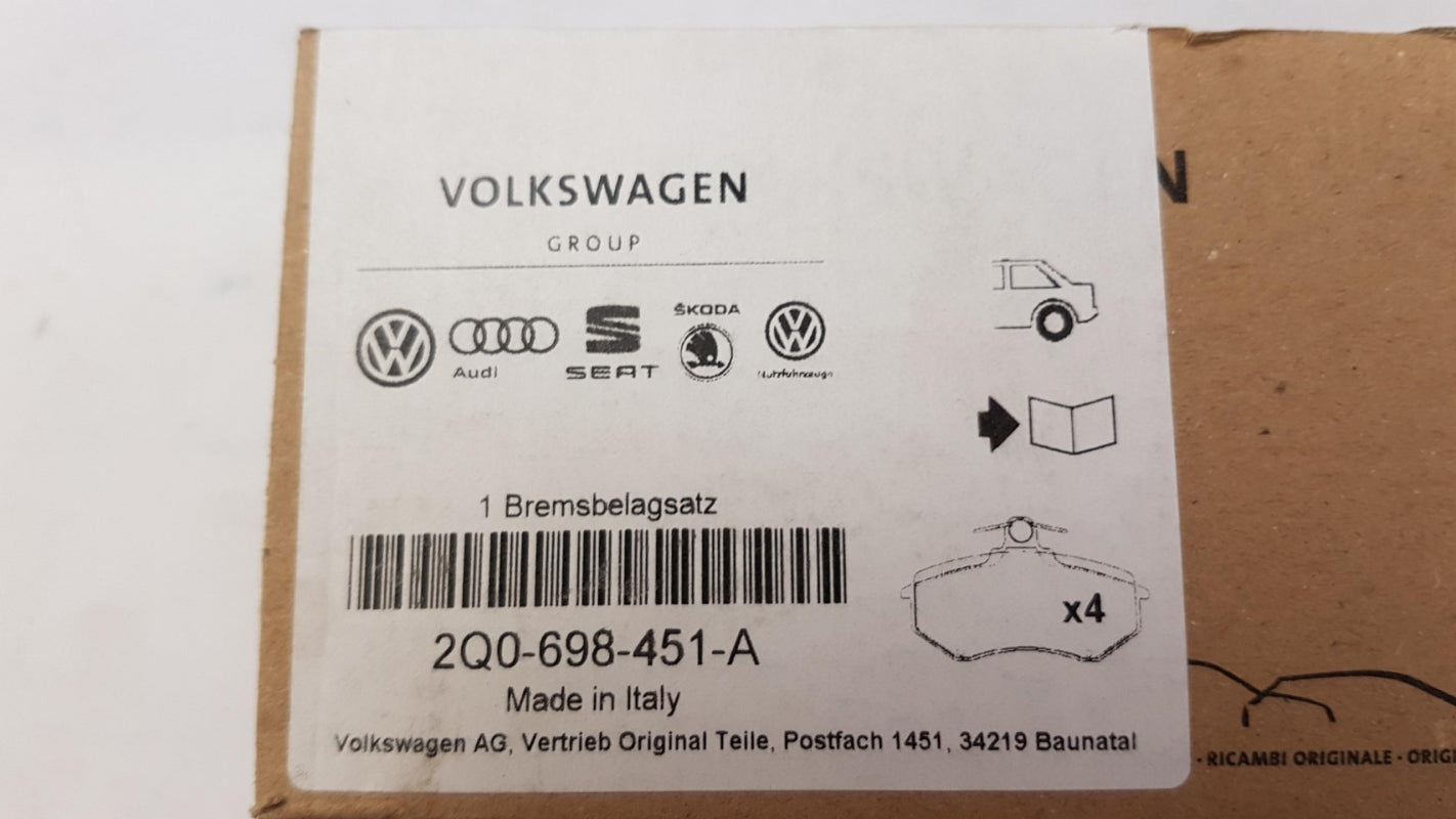 Original OE Volkswagen Bremsbeläge 2Q0698451A