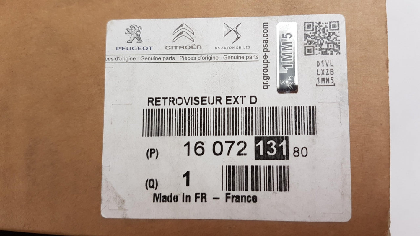 Original CITROEN DS5 Außenspiegel rechts 1607213180