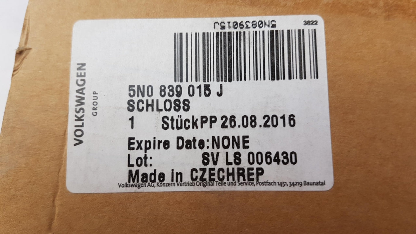Original OE Volkswagen Türschloss 5N0839015J