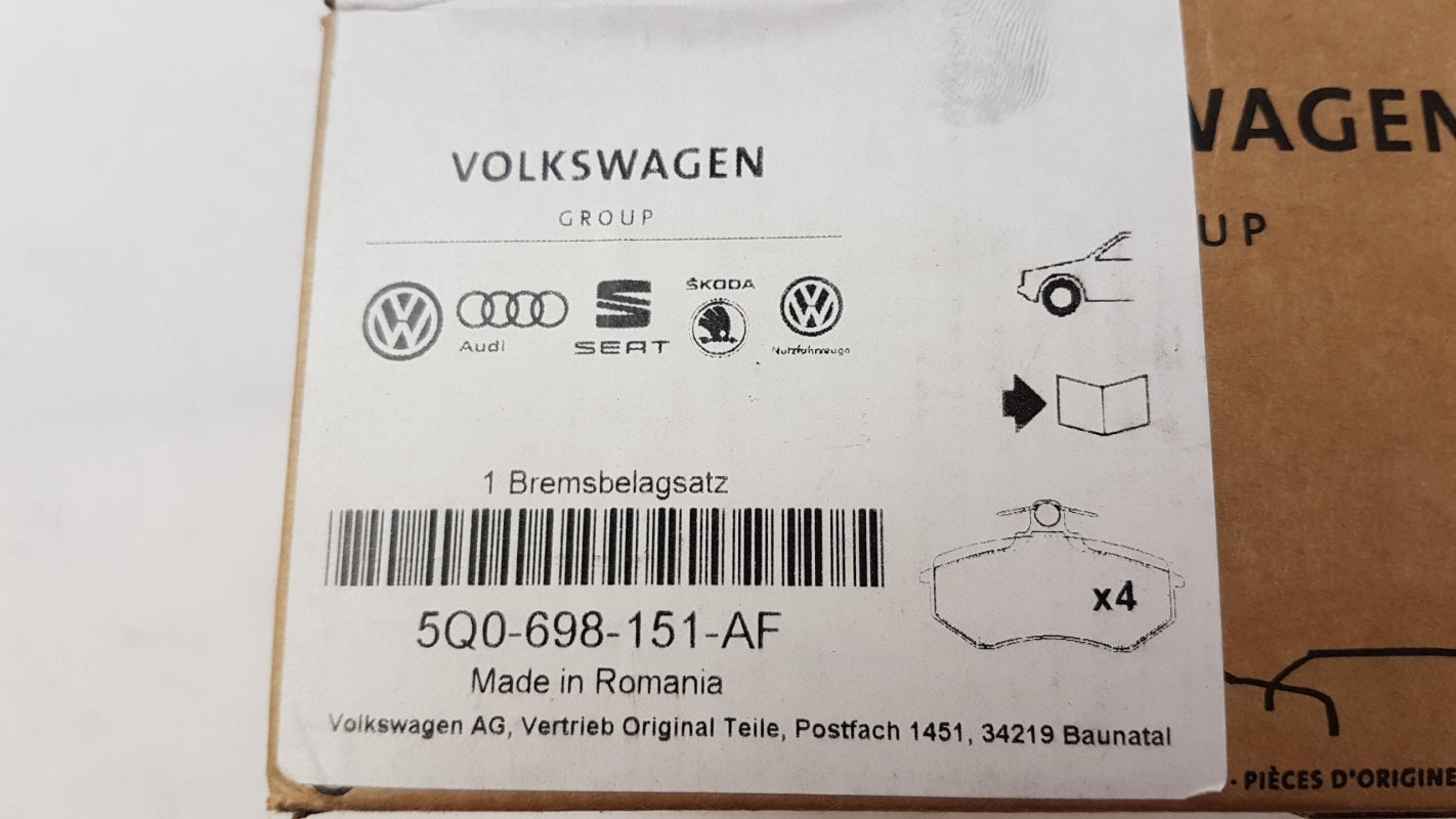 Original OE Volkswagen Bremsbeläge 5Q0698151AF