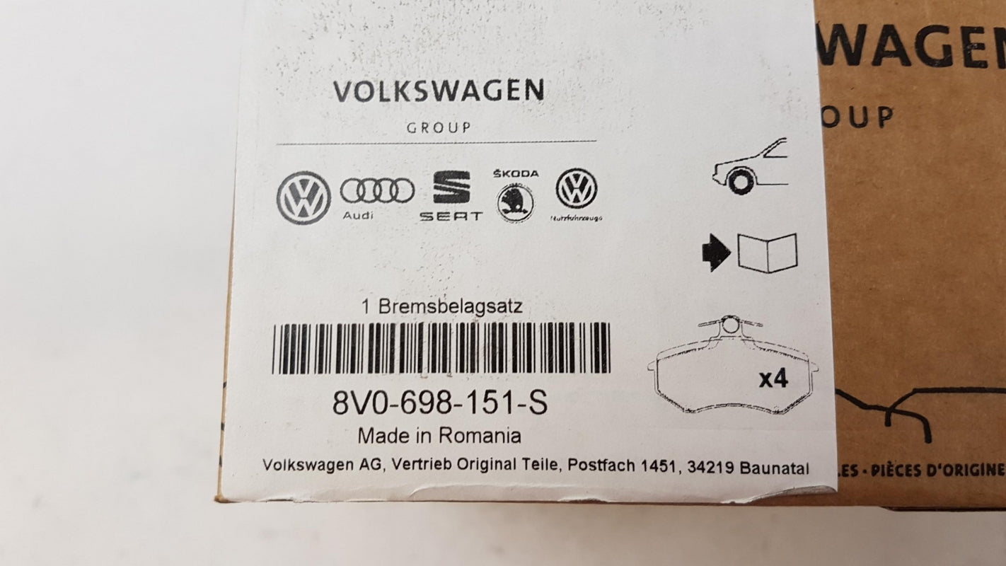 Original AUDI Q2 SEAT Ateca VW T-Roc Bremsbeläge vorne 8V0698151S
