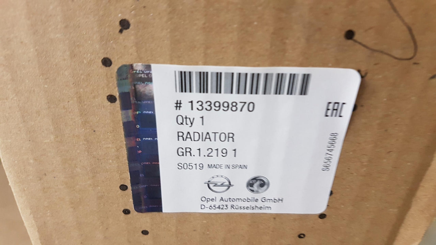 Original OE OPEL Wasserkühler 13399870