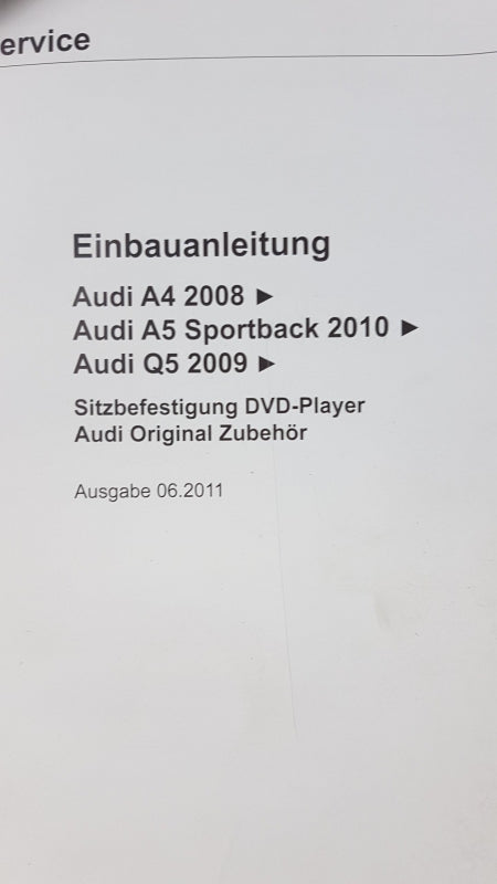 Original AUDI Q5 (8R) Nachrüstsatz für Sitzvorbereitung 8R0051700A