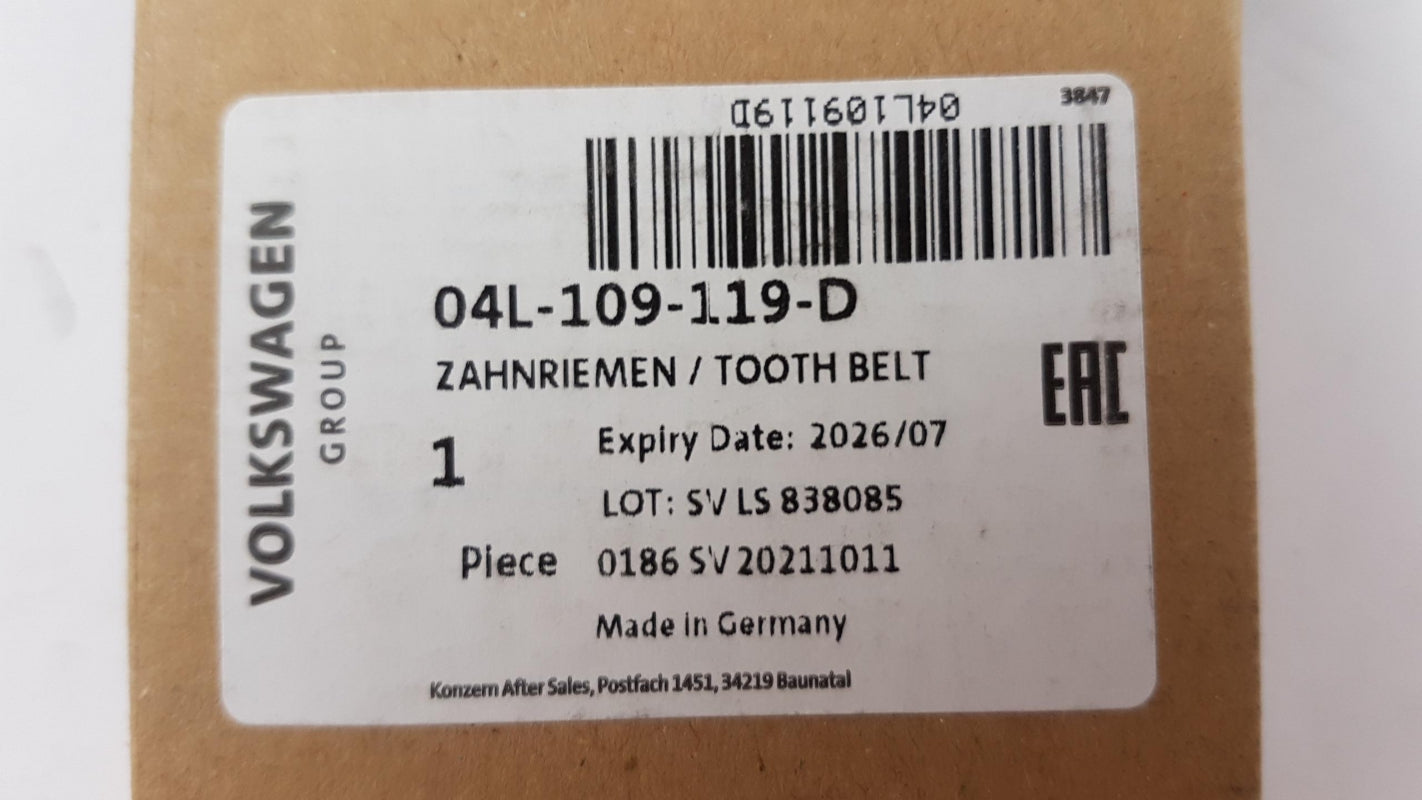 Original AUDI A3 A4 Q5 SEAT SKODA Octavia VW Golf Passat Zahnriemen 04L109119D