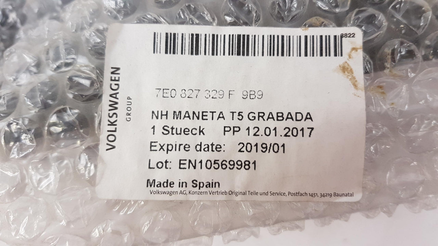 Original VOLKSWAGEN Transporter T5 Kofferraum Griff Schwarz 7E0827329F9B9