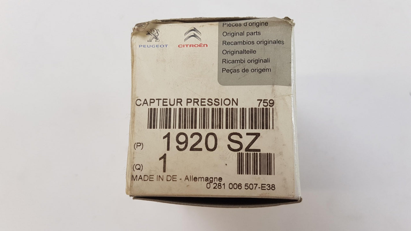 Original OE Peugeot Kraftstoffdruck Sensor 1920SZ