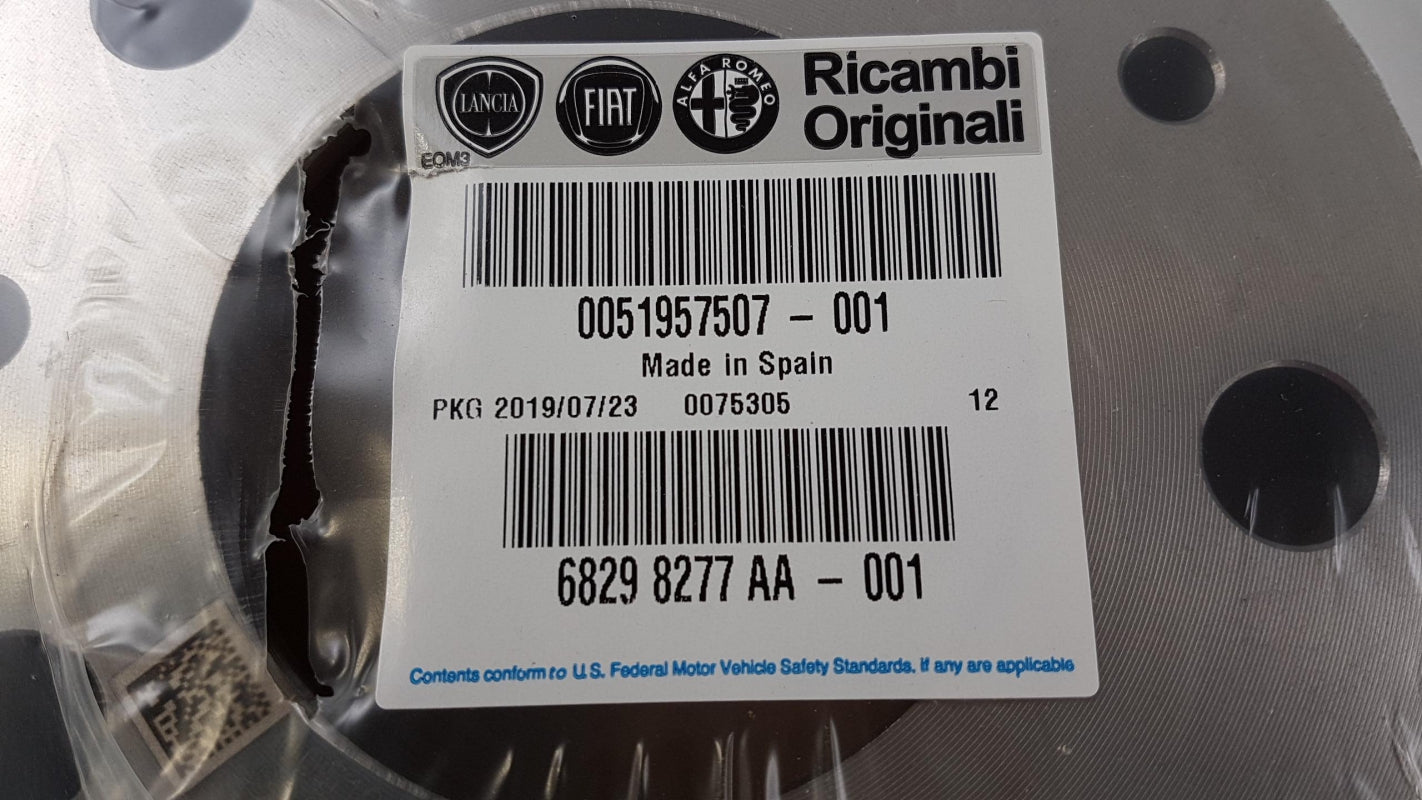 Original OE FIAT Bremsscheibe (1 Stück) 51957507