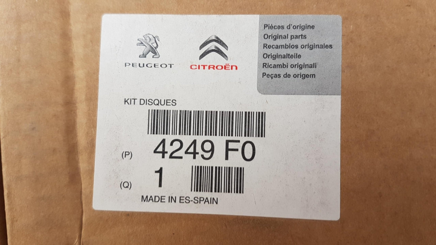 Original PEUGEOT 206 306 405 CITROEN Berlingo BX Bremsscheibensatz 2st. 4249F0