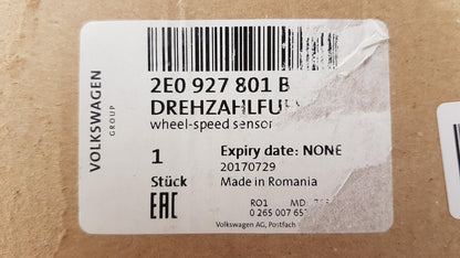 Original OE Volkswagen Raddrehzahl Sensor 2E0927801B