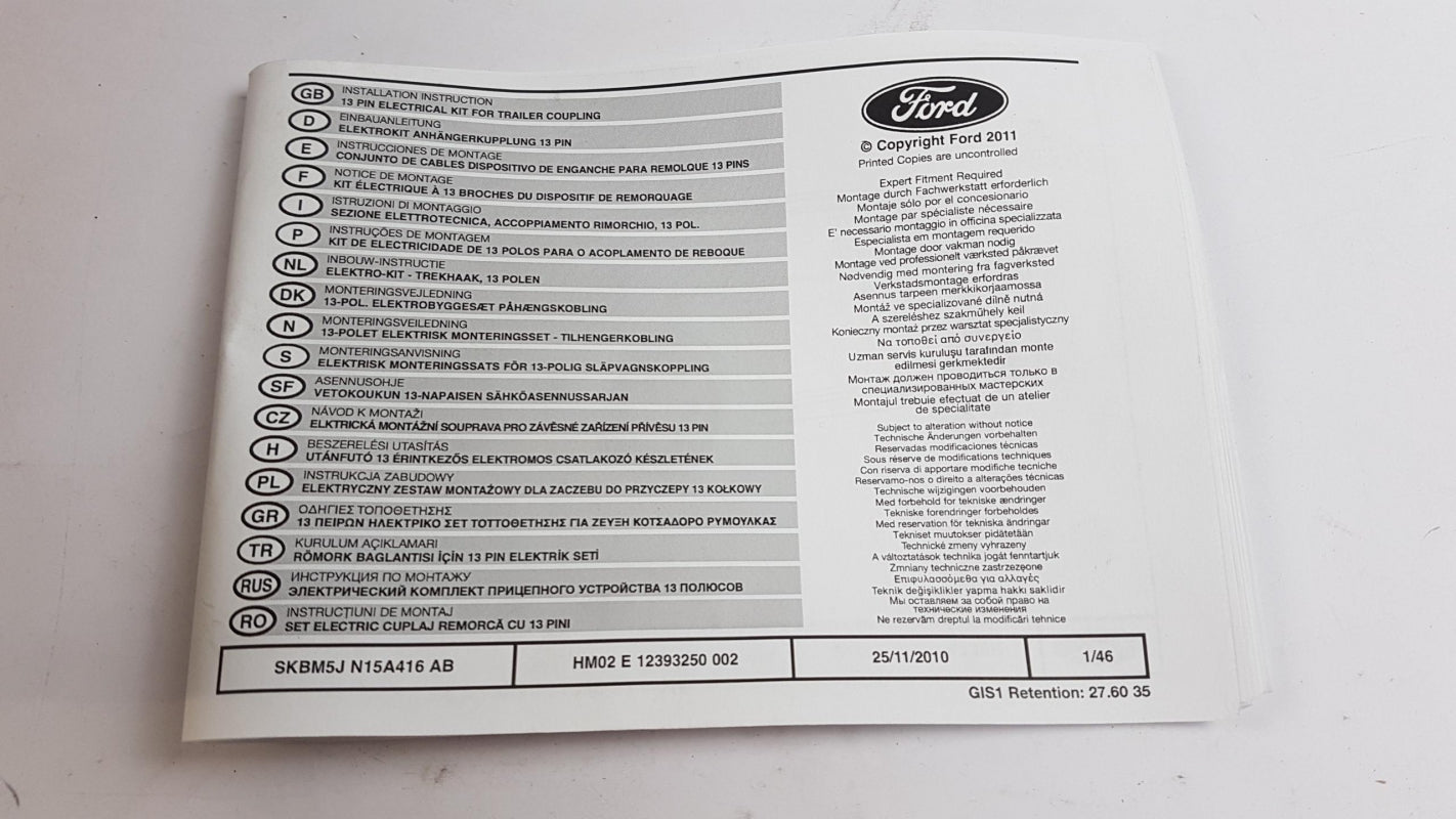 Original FORD Focus Estate C346 MK3 Anhängerkupplung Elektrosatz 1832037