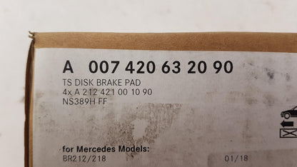 Original MERCEDES-BENZ s212 w212 v212 c218 x218 Bremsbeläge A007420632090