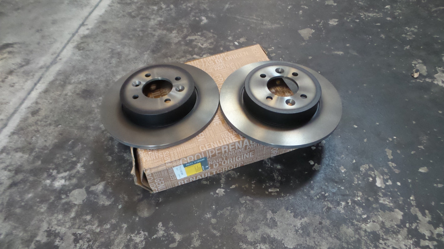Original RENAULT Laguna I Safrane Bremsscheiben Satz (2-Stück) Hinten 7701205844