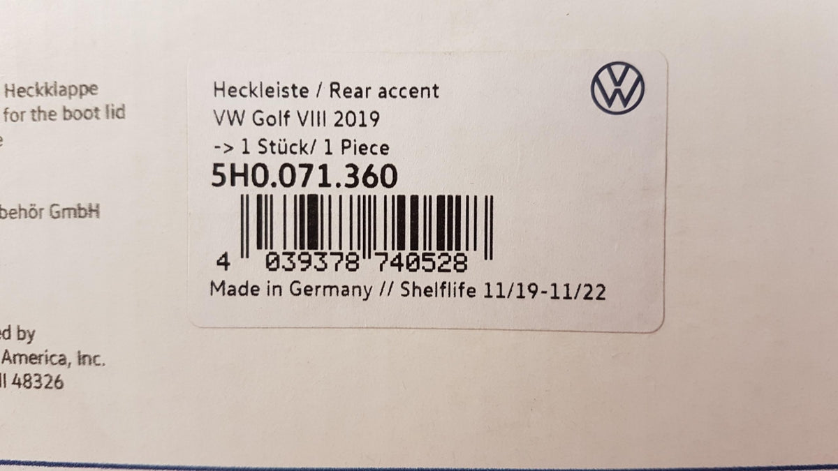 Original OE Volkswagen Tür Zierleiste 5H0071360