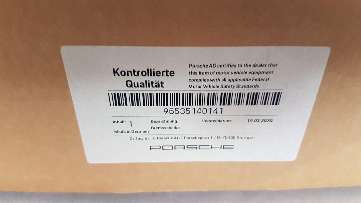 Original OE PORSCHE Bremsscheibe (1 Stück) 95535140141