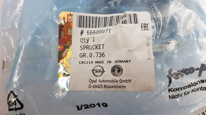 Original OPEL Astra Insignia Mokka Zafira 1.6 CDTi Kurbelwelle Zahnrad 55500071