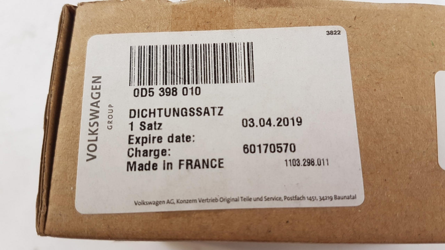 Original OE Volkswagen Automatikgetriebe Dichtungssatz 0D5398010