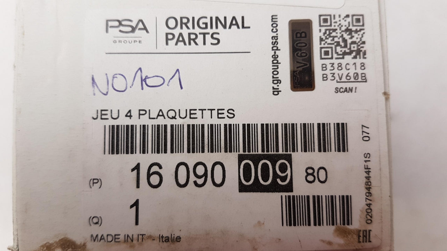 Original OE Peugeot Bremsbeläge 1609000980