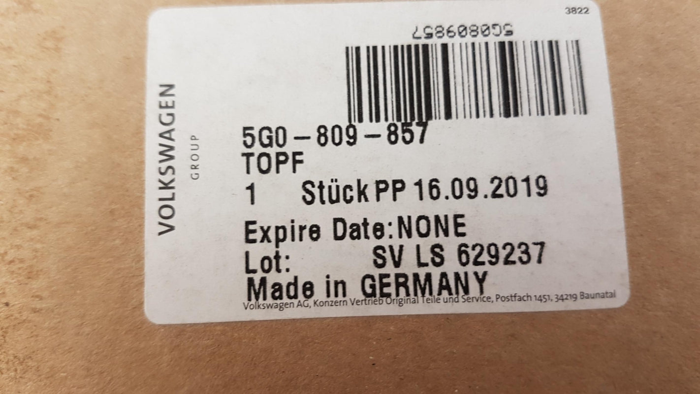 Original OE Volkswagen Tankklappe 5G0809857