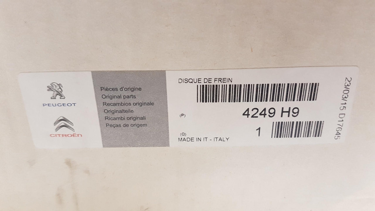 Original OE Peugeot Bremsscheibe (1 Stück) 4249H9