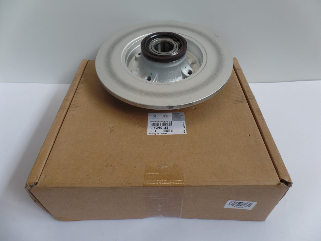 Original PEUGEOT 2008 208 307 CITROEN C3 C4 brake disc (1 piece) rear 424932 