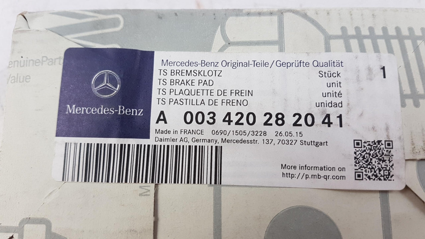 Original MERCEDES-BENZ W203 C203 C209 R171 Bremsbeläge hinten A003420282041