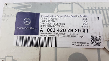 Original MERCEDES-BENZ W203 C203 C209 R171 Bremsbeläge hinten A003420282041