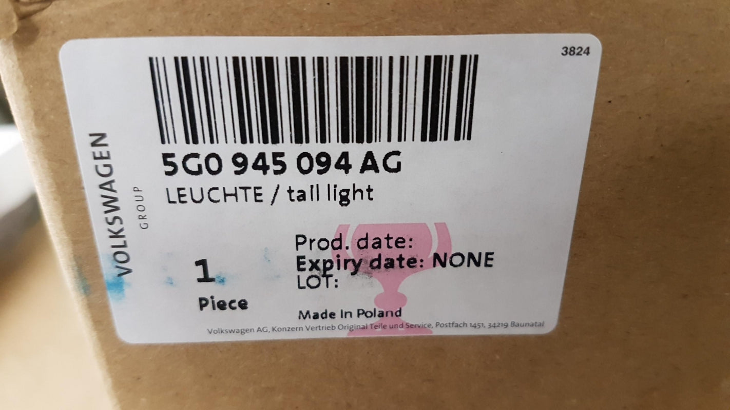 Original VW Golf e-Golf Heckleuchte LED Rechts für Rechtsverkehr 5G0945094AG