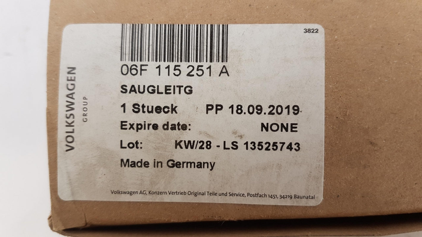 Original AUDI A3 II (8P) VW Golf V Mk5/A5 (1K) Saugleitung 06F115251A