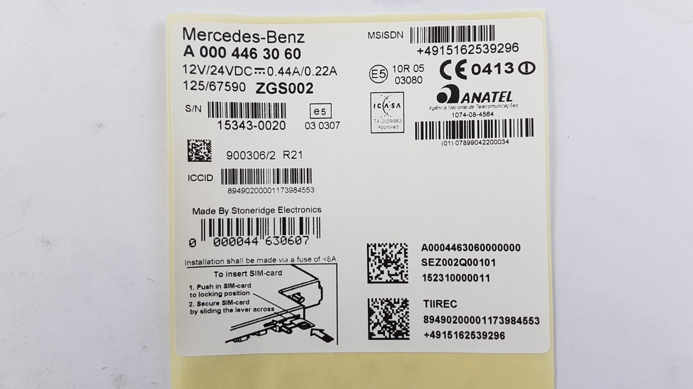 Original MERCEDES-BENZ Actros Fahrzeugrechner FleetBoard TiiRec.Pro A9300024599