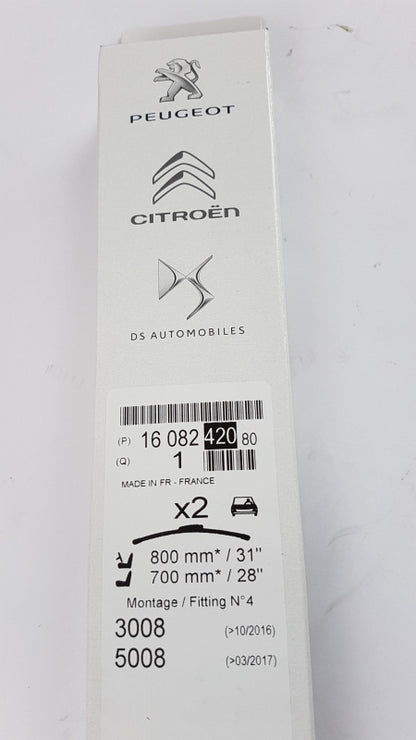 Original PEUGEOT 3008 5008 2x Scheibenwischer Wischerblättersatz Vorn 1608242080