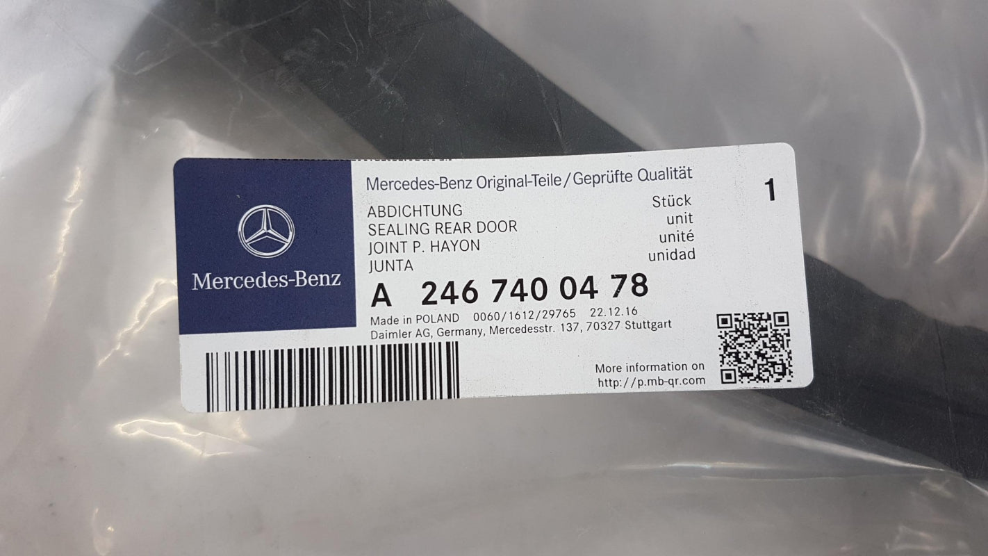 Original OE MERCEDES-BENZ Heckklappen Dichtung A2467400478