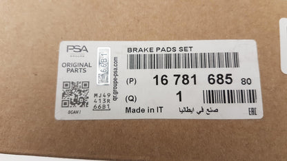 Original PSA Berlingo Partner Combo C4 Picasso II Bremsbeläge Vorne 1678168580