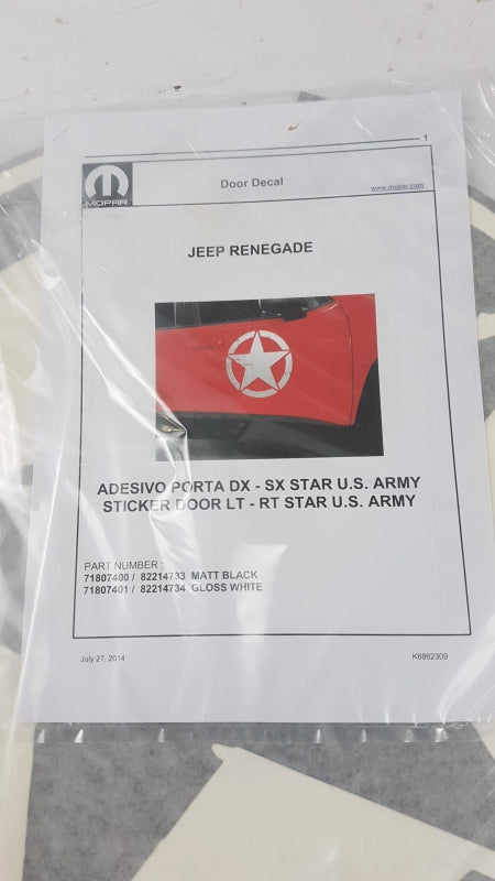 Original OE FIAT Aufkleber Set 71807400