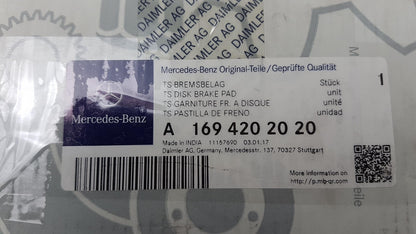 Original MERCEDES-BENZ A-/B-Klasse W169 W245 Bremsbeläge Vorne A1694202020