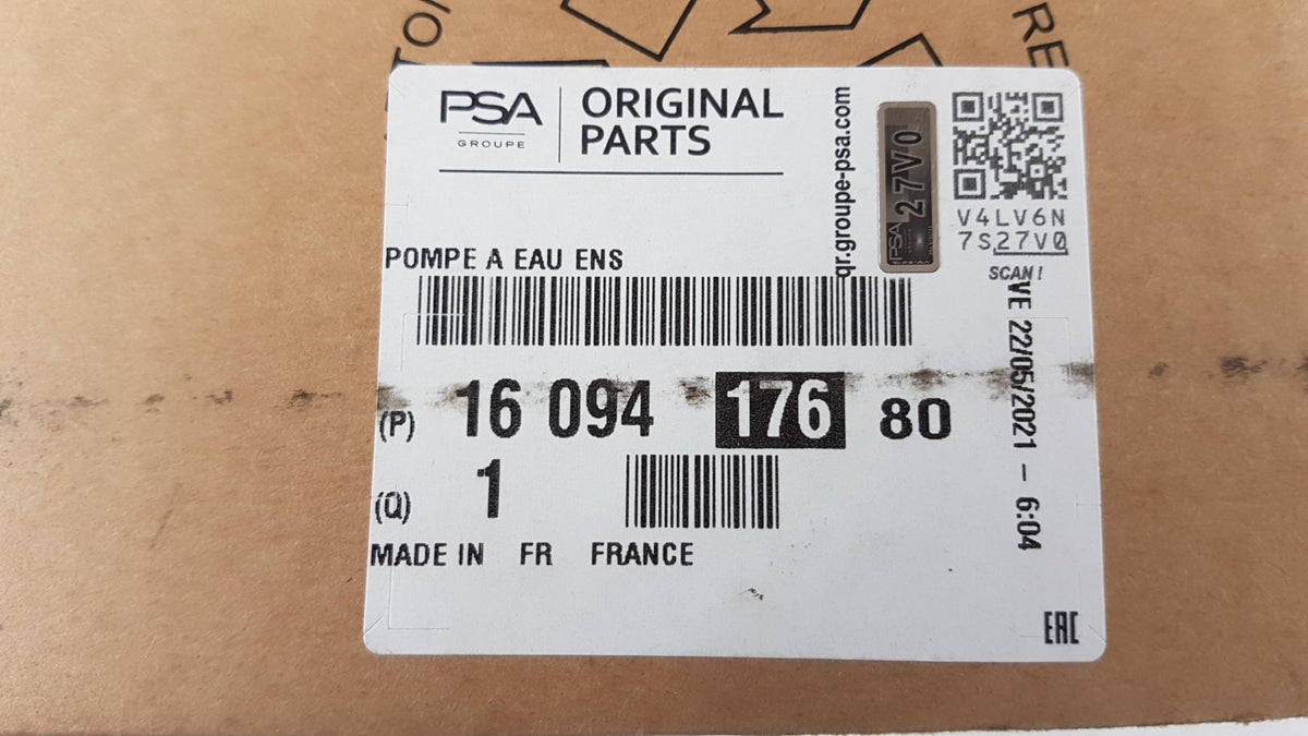 Original OE Peugeot Wasserpumpe 1609417680
