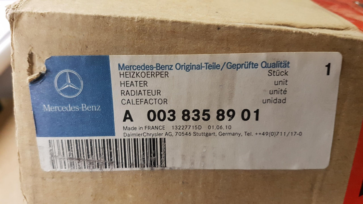 Original OE MERCEDES-BENZ Innenraumheizung Wärmetauscher A0038358901