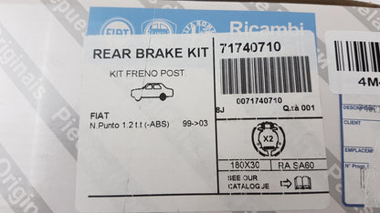 Original OE FIAT Bremsbackensatz 71740710