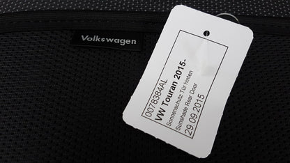 Original VW Touran '16-'20 Sonnenschutz Satz (5-Stück) Hinten Schwarz 5Q0064365