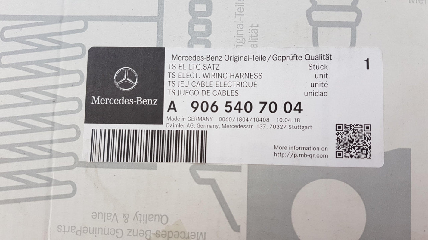 Original MERCEDES-BENZ Sprinter W906 Anhängerkupplung Elektrosatz A9065407004