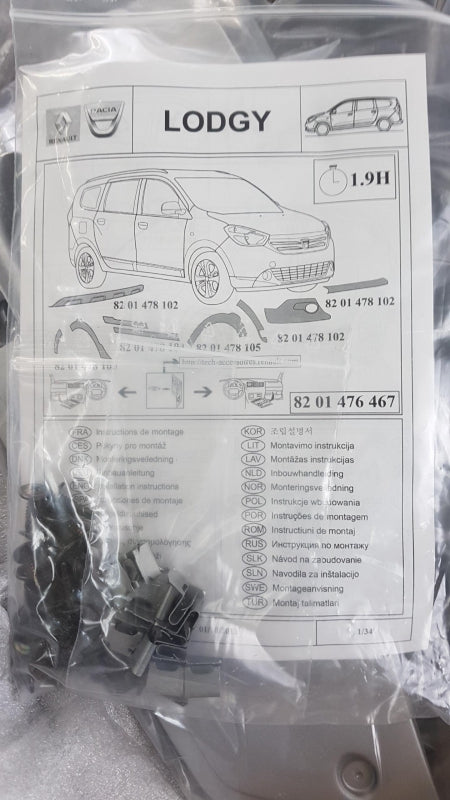 Original RENAULT Lodgy 2012-2015 Zierleisten Satz 8201476467
