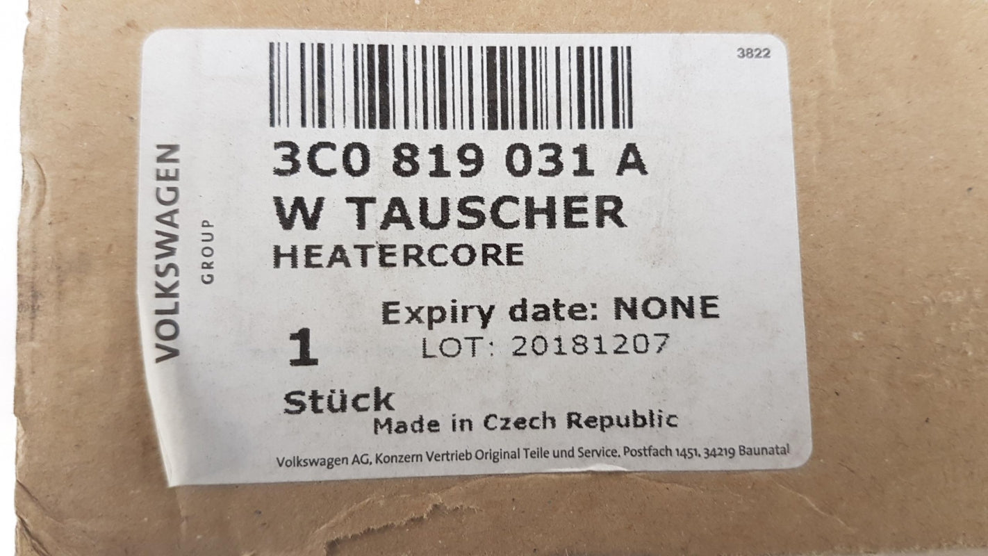 Original OE Volkswagen Innenraumheizung Wärmetauscher 3C0819031A