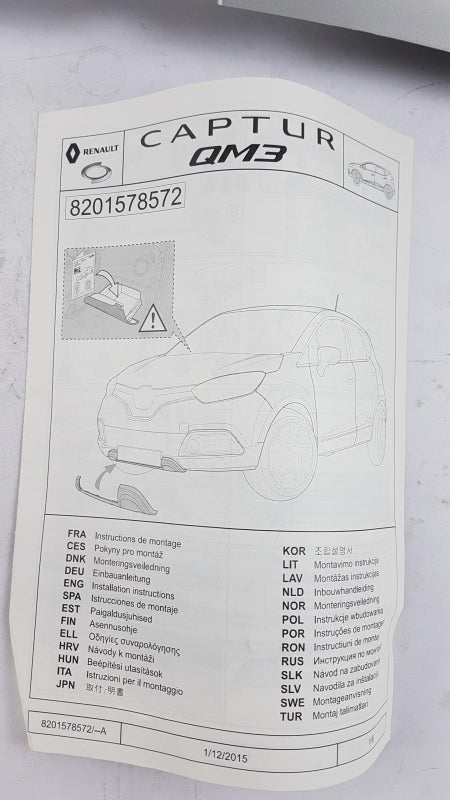 Original RENAULT Captur I Zierleiste Schutzleiste Stoßfänger Vorne 8201578572