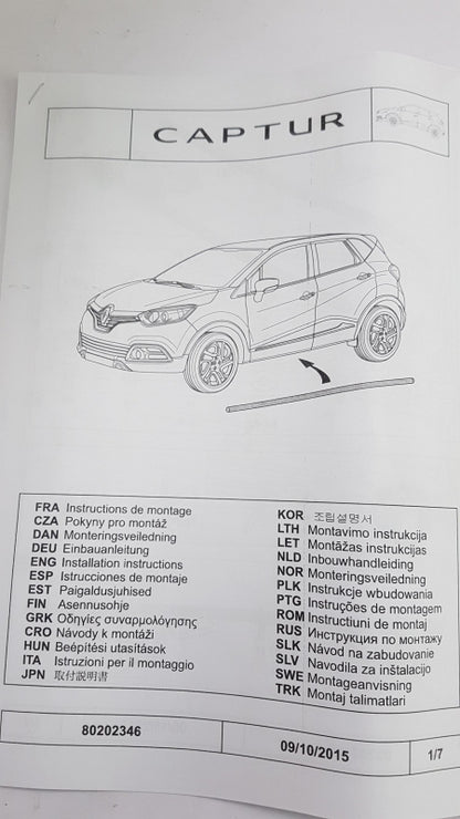 Original RENAULT Captur I (2013-2019) Seitenschweller Satz 8201542135
