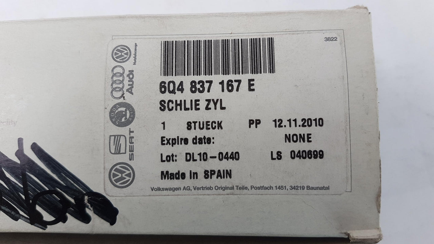 Original VW Fox (5Z) Polo (9N) Schließzylinder Satz 6Q4837167E