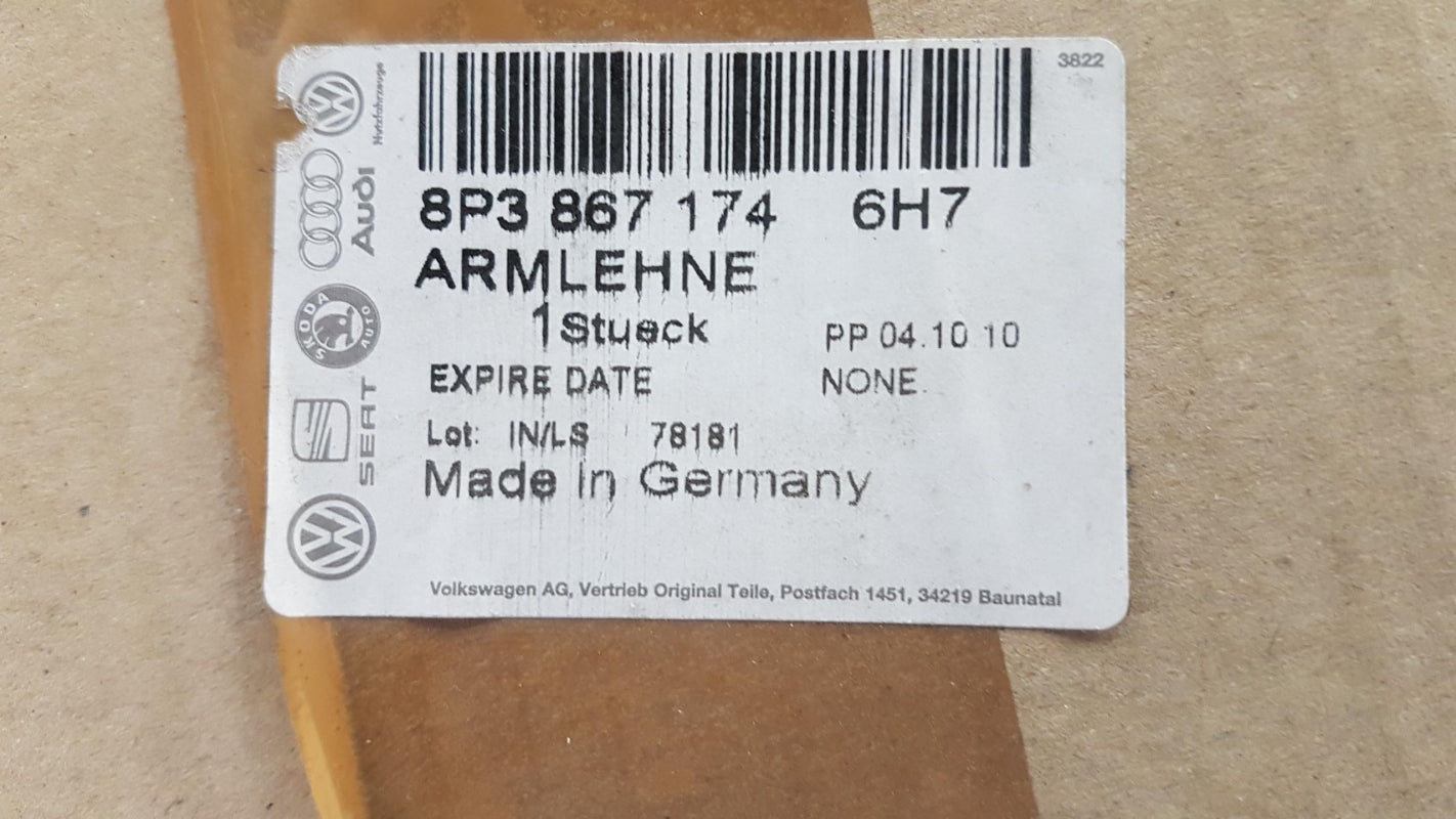 Original OE Volkswagen Armlehne 8P38671746H7