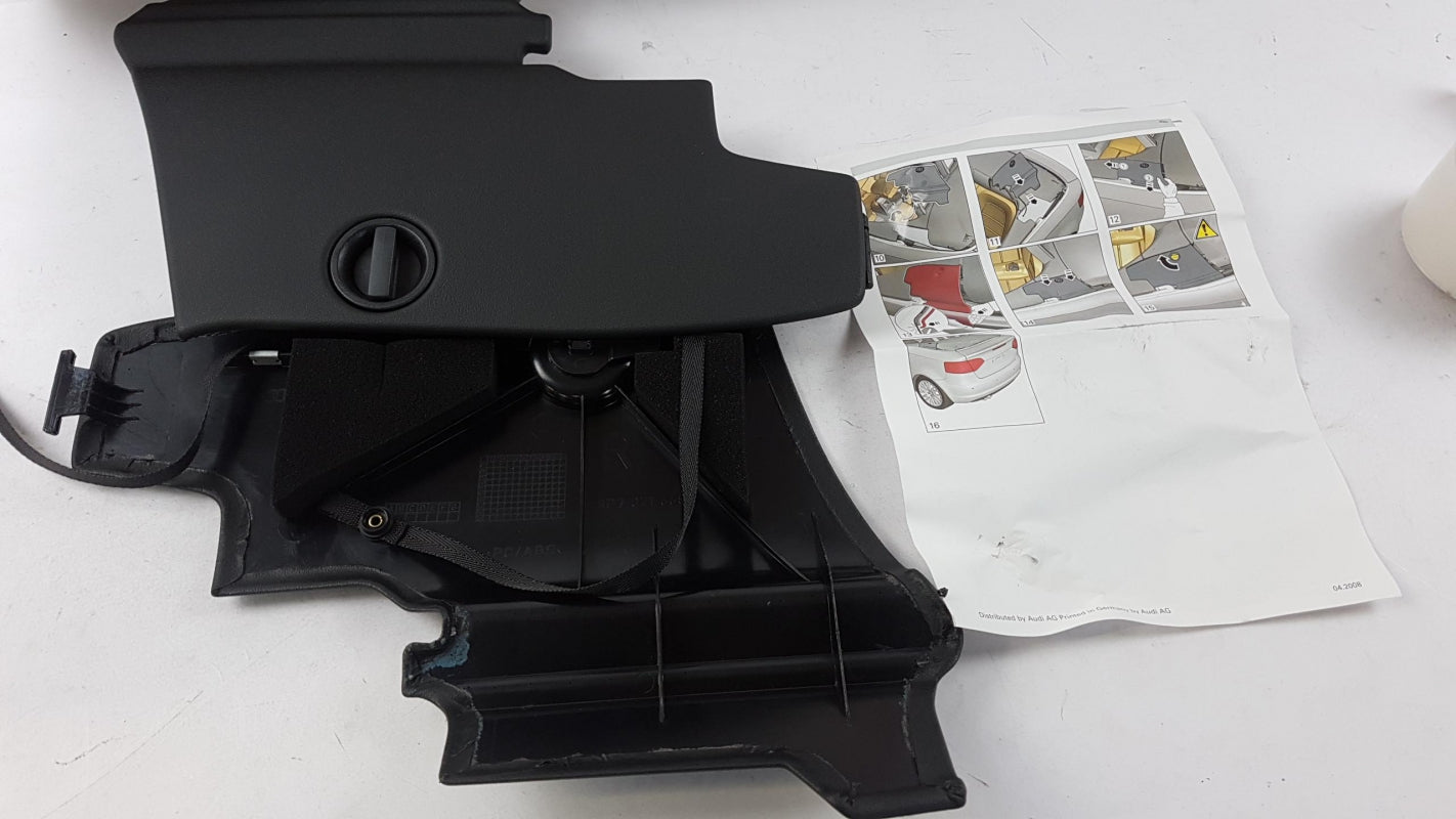 Original AUDI A3 Cabriolet '08-'13 convertible top hinge cover black 8P7071669 