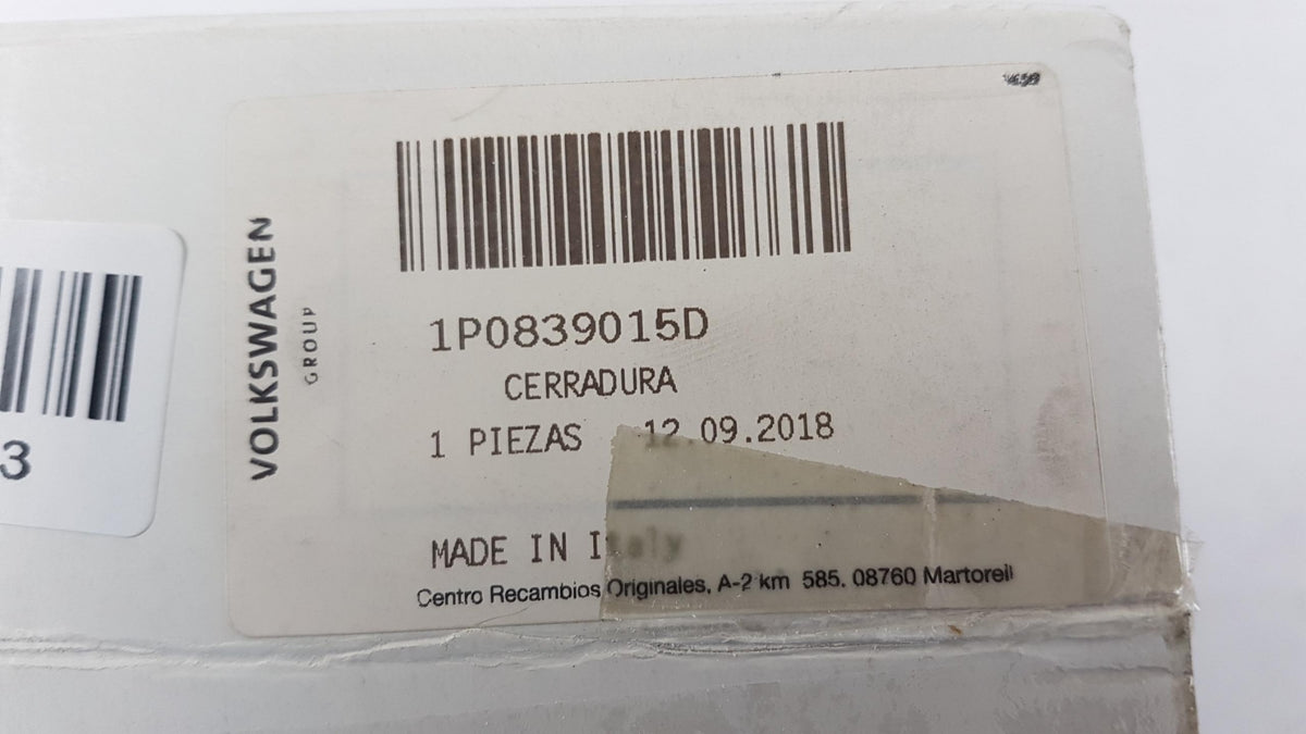 Original OE Volkswagen Türschloss 1P0839015D