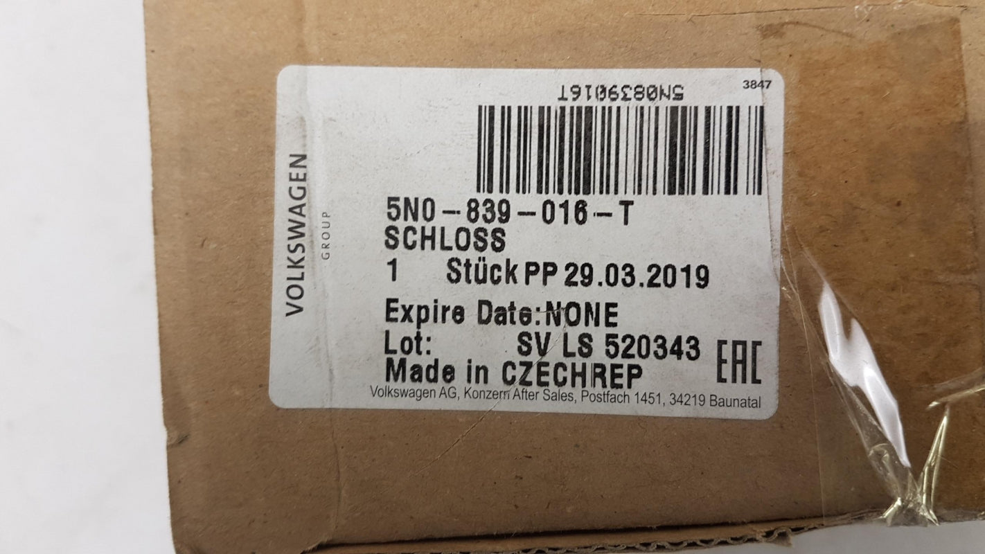Original OE Volkswagen Türschloss 5N0839016T