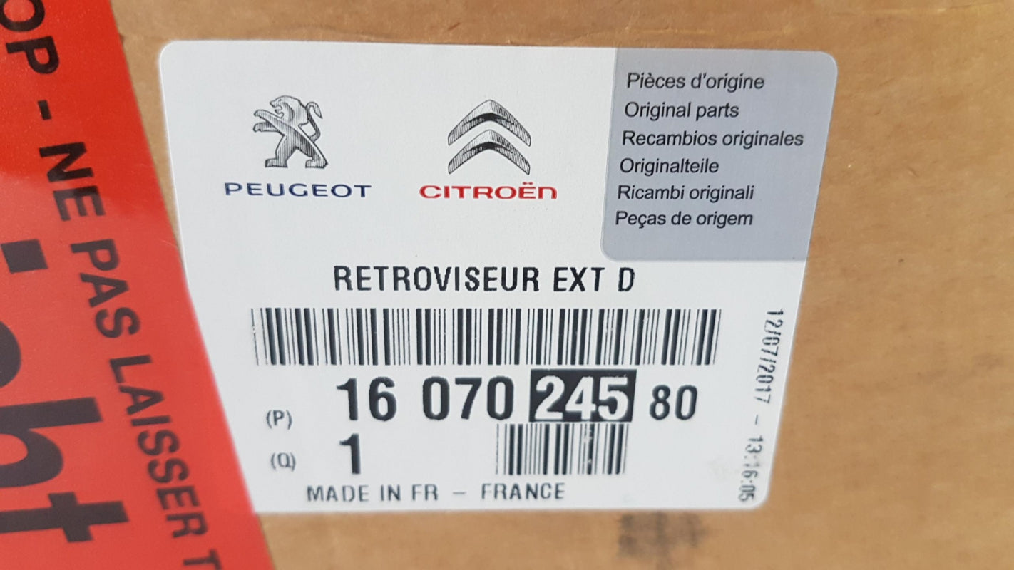 Original OE Peugeot Außenspiegel 1607024580